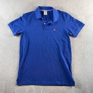 Brooks Brothers Performance Polo Mens M  Blue Slim Fit Cotton Shirt preppy